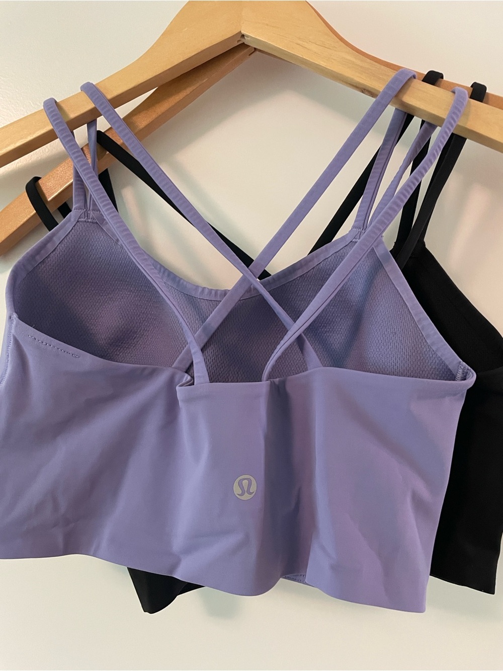Lululemon Bundle Like a Cloud Longline Bra Light Support, Sz 6 - Black, Lavender - Picture 2 of 5